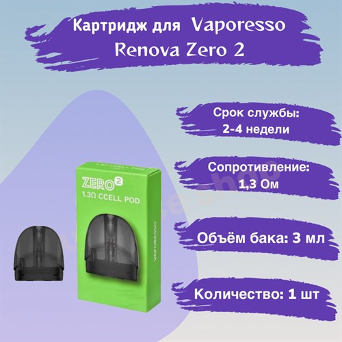 Картридж Vaporesso Renova Zero 2 CCEL 1,3 Ом , 2 шт